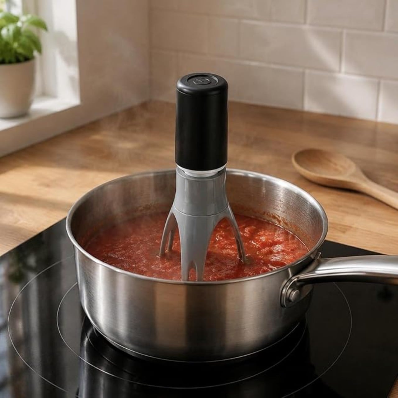 Automatic pan stirrer