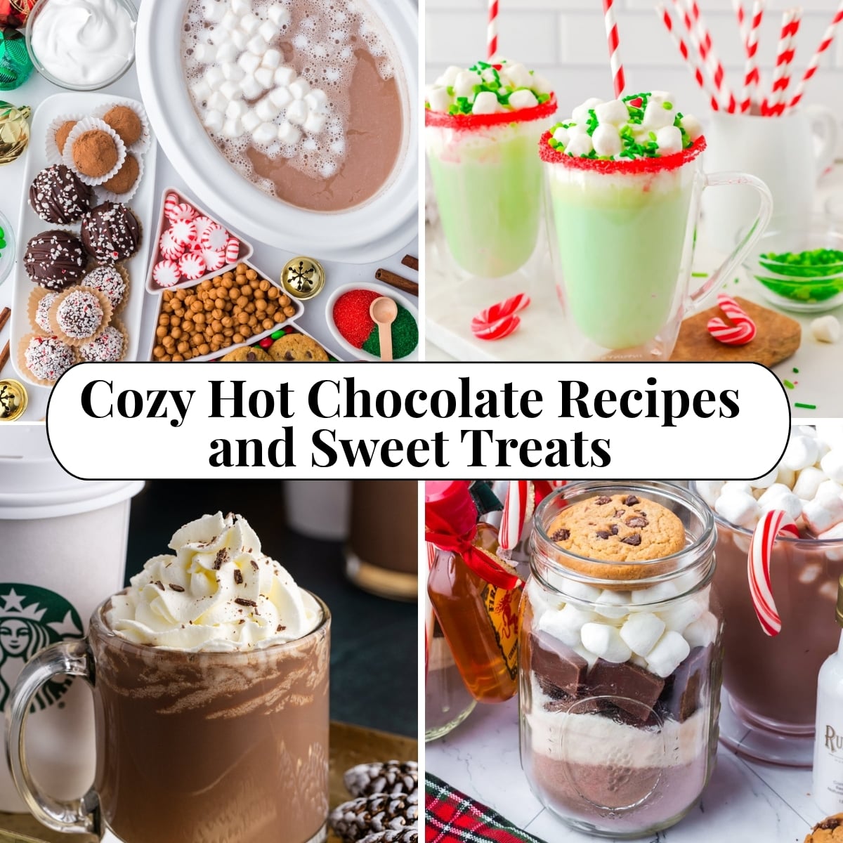Four hot chocolate recipes.
