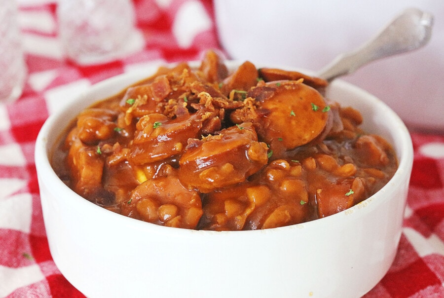 Slow Cooker Kielbasa Baked Beans-image