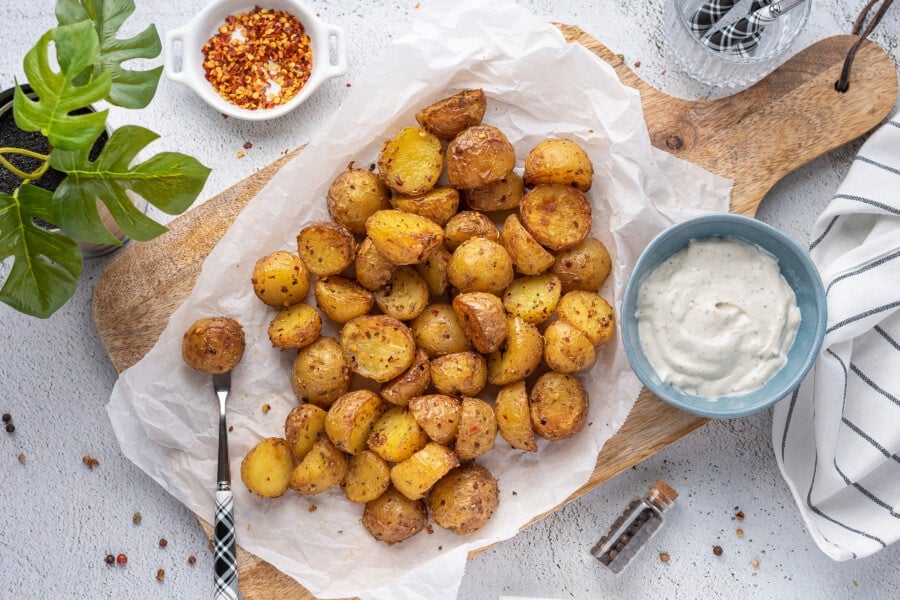 Air Fryer Crispy Roasted Little Mini Baby Potatoes - Kitchen Divas