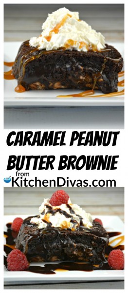 This is a perfect dessert to make first thing in the morning and serve in the evening! The wait is difficult but totally worth it. Caramel Peanut Butter Brownies are full of everything I love. Chocolate, peanut butter and caramel! Done in a totally different way! My late friend Marcel made this almost every weekend. She could not help herself. She said she made this for the children but then she confessed, they were just the excuse! I now do the same thing! https://kitchendivas.com/caramel-peanut-butter-brownie/