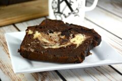 Glazed Chocolate Chunk Cream Cheese Banana Bread