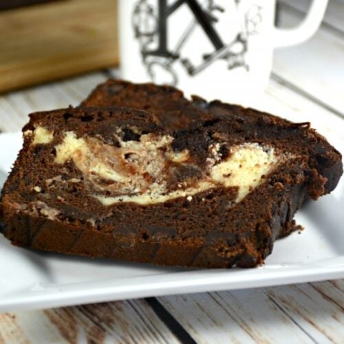 Glazed Chocolate Chunk Cream Cheese Banana Bread