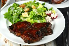 Molasses Glazed Chicken Thighs