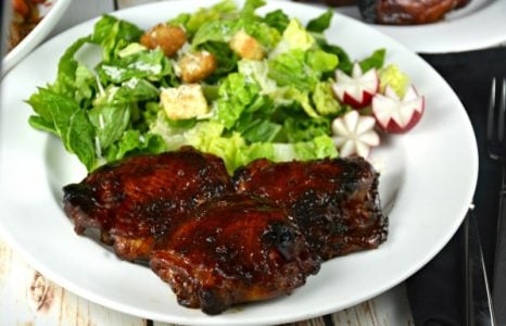 Molasses Glazed Chicken Thighs