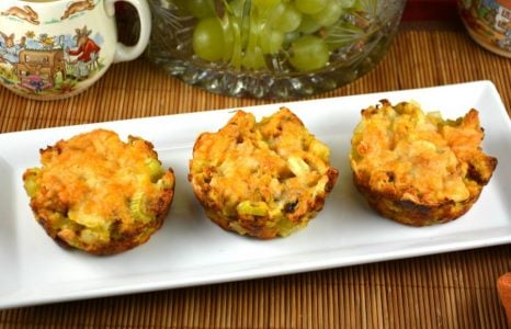 Easy Cheesy Stuffing Muffins