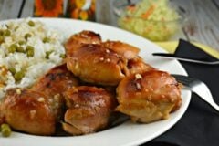 Balsamic Apricot Glazed Chicken Thighs
