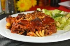 Meat Lovers Pizza Pasta Casserole