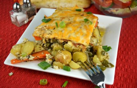 Potato, Onion, Carrot and Green Bean Casserole