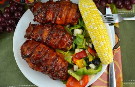 Bacon Wrapped Barbecue Chicken