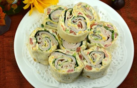 Cheesy Honey Mustard Turkey Roll Ups