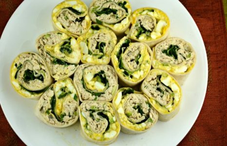 Tuna Egg Salad Roll Ups