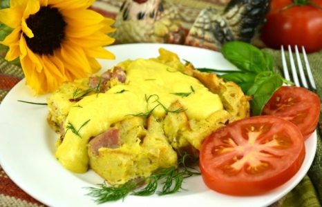 The Easiest Overnight Eggs Benedict Casserole