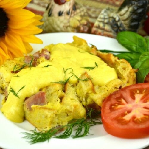 The Easiest Overnight Eggs Benedict Casserole