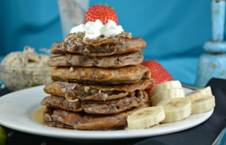 Sweet Pecan Butter Banana Hotcakes