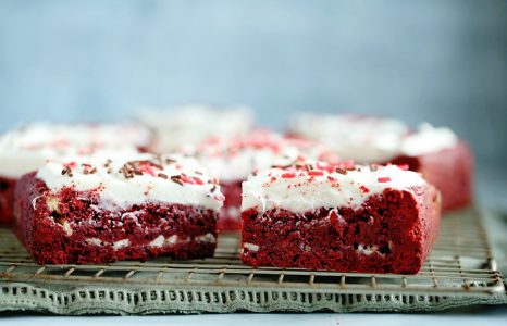 Red Velvet Cookie Bars