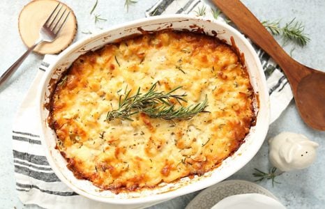Rosemary White Cheddar Macaroni and Cheese