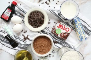 Chocolate Mint Poke Cake