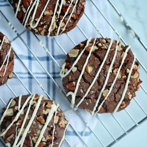 White Chocolate Turtle Cookies