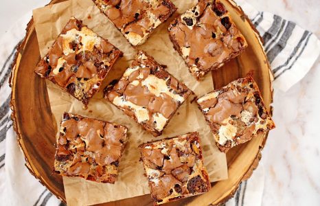 Easy Layered S'mores Brownies