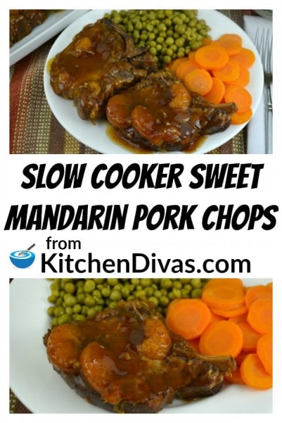 These Slow Cooker Sweet Mandarin Pork Chops are a favorite around here. Totally yummy and only a few ingredients required! If you are a fan of mandarin oranges and pork this is a recipe you will definitely have to try! https://kitchendivas.com/slow-cooker-sweet-mandarin-pork-chops/